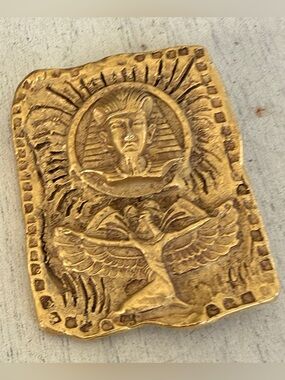 VTG Egyptian Revival King Tut Brooch